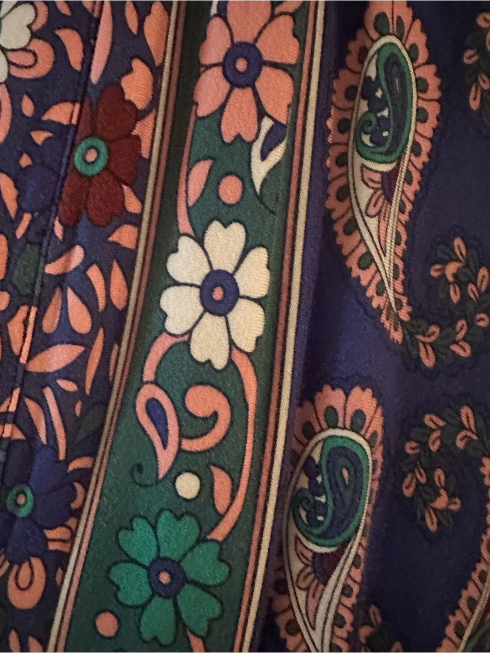 Boden Navy Floral Paisley Tiered Maxi Dress - Picture 4 of 5